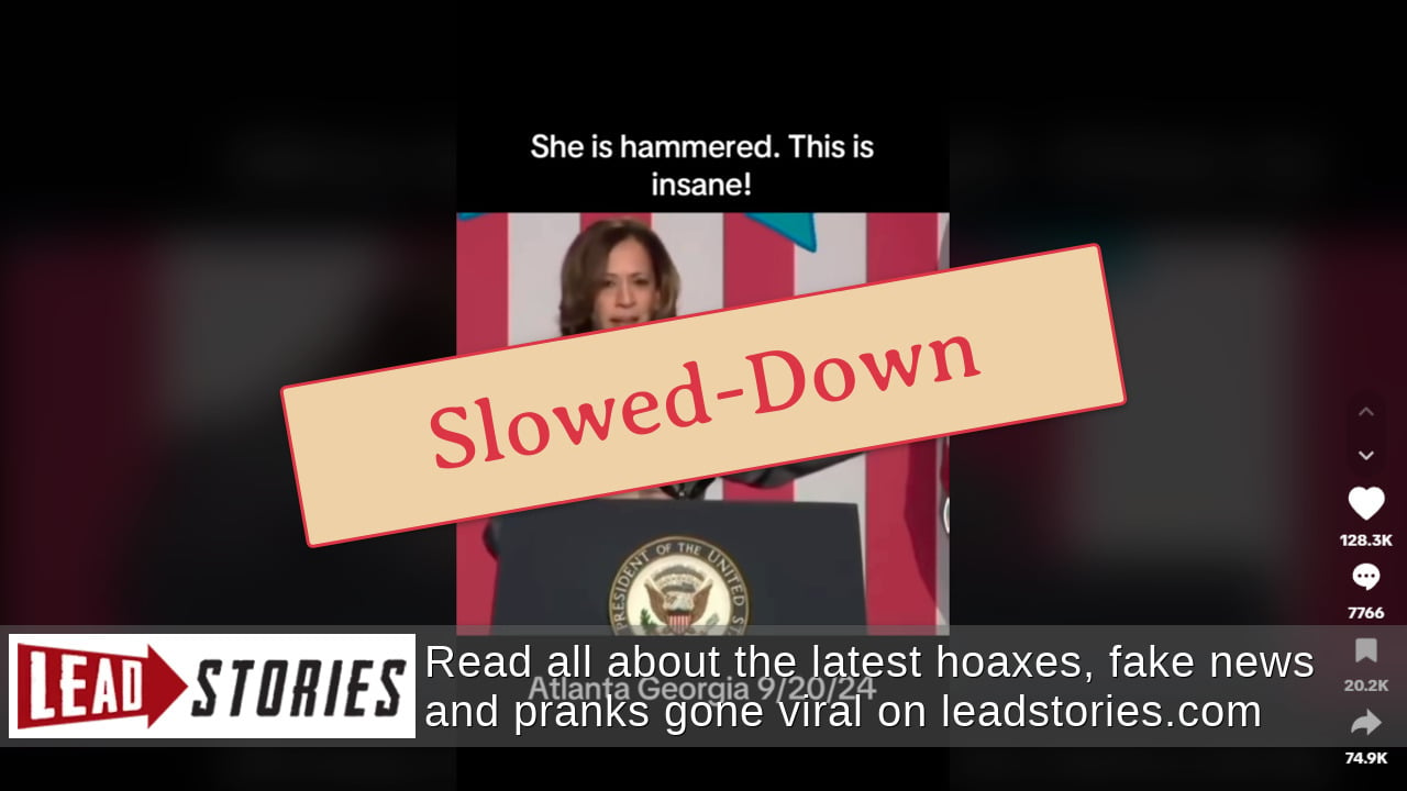 Fact Check: Video Does NOT Show Kamala Harris Giving Speech While '...